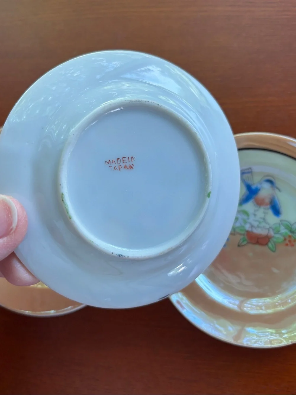 Vintage Miniature Tea Set Porcelain Bluebird